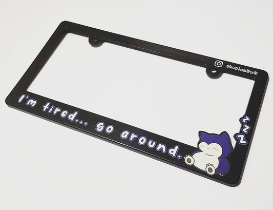 Snorelax - License Plate Frame